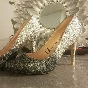 Ombre glitter heels